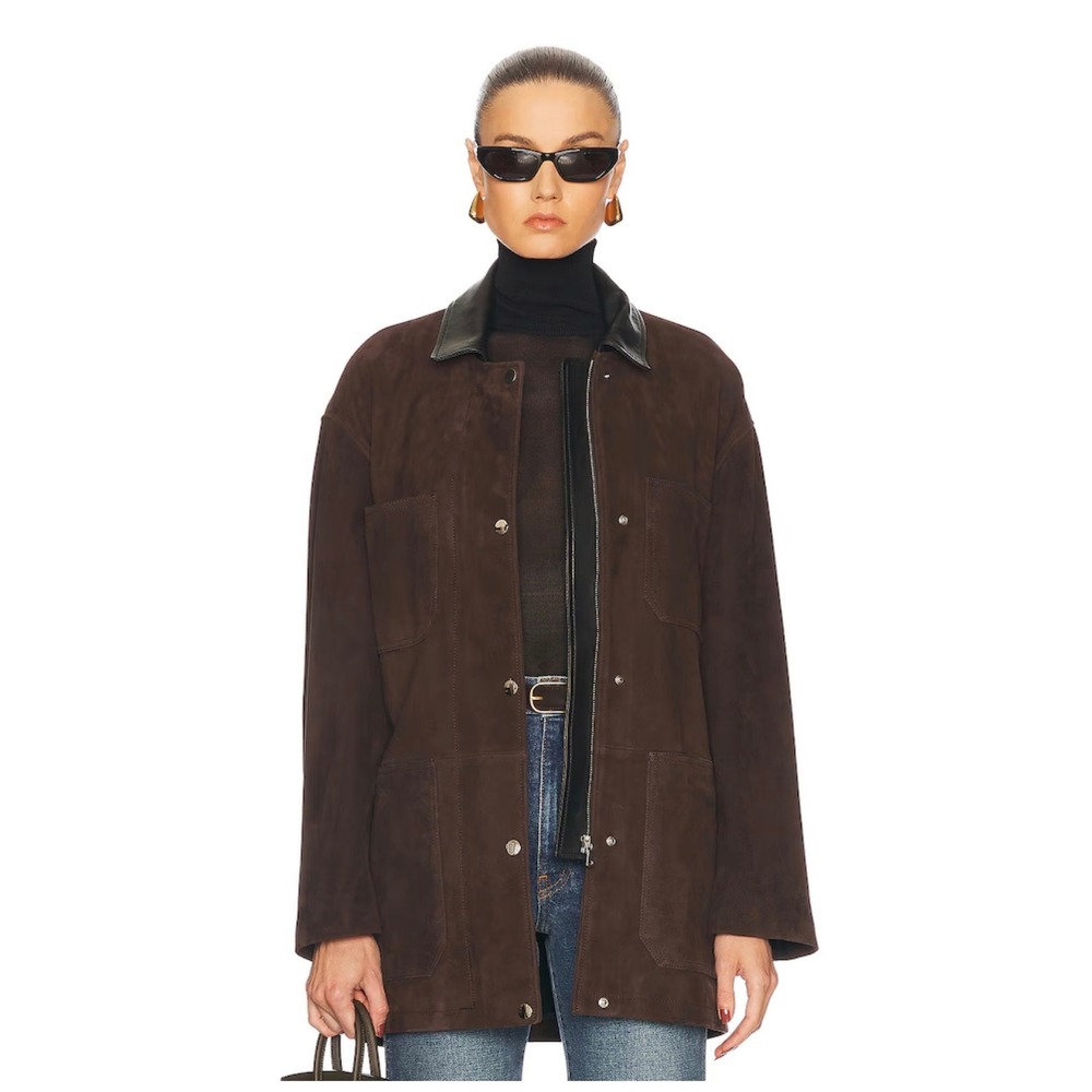 NOUR HAMMOUR Barn‎ Modern Suede Jacket Size 36